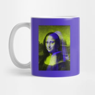 Monna Lisa with a Pearl Earring Interactive Yellow&Blue Filter #2 By Red&Blue Mug